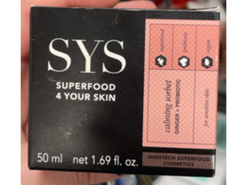 Sys Superfood 4 Your Skin Calming Sorbet, Ginger + Probiotic, 1.69 fl oz/50 mL