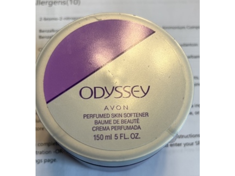 Avon Odyssey Perfumed Skin Softener Cream, 5 fl oz/150 mL