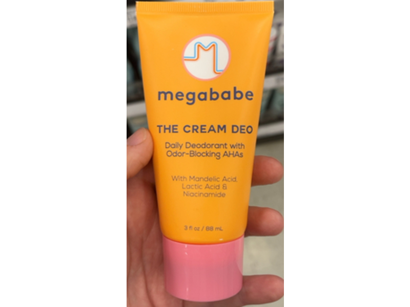 Megababe Daily Deodorant, Mandelic Acid, Lactic Acid & Niacinamide, 3 fl oz/88 mL