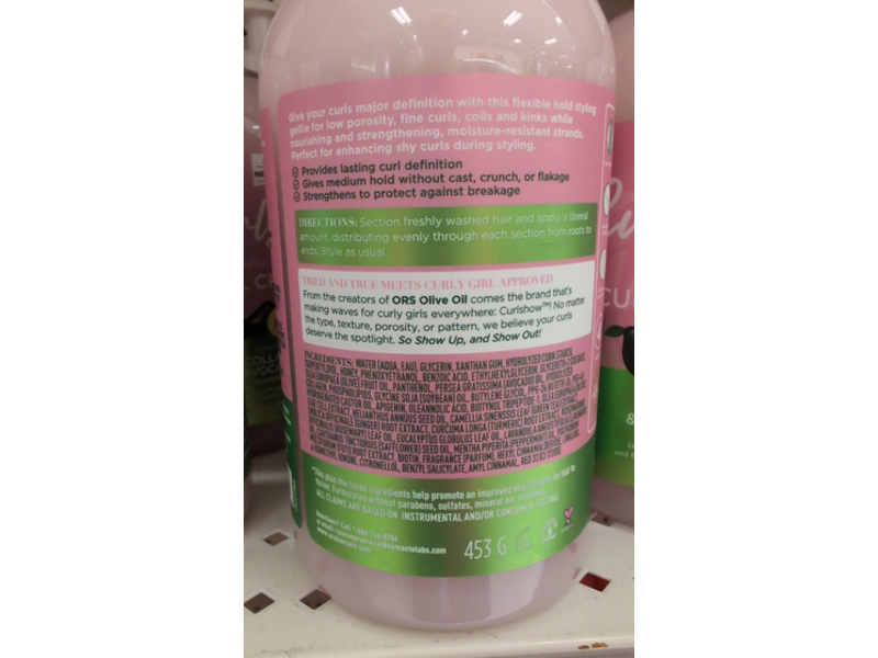 ORS Olive Oil Curlshow Curl Creator infused with Collagen & Avocado Oil, 16 oz/453 g
