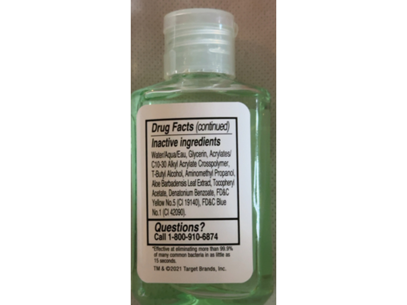 Up & Up Hand Sanitizer, Aloe, 2 fl oz/59.1 mL