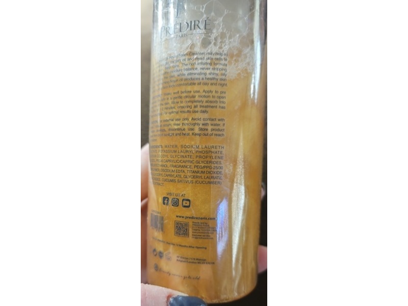 Latoua Mille 24K Gold Lava Foam Cleanser, Hyaluronic Acid + Multi-Peptide, 5.07 fl oz/150 mL