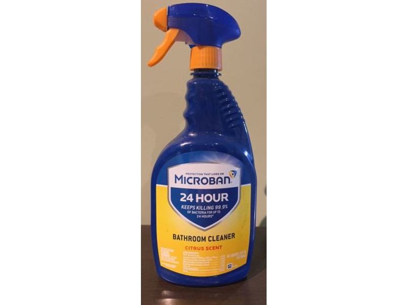 Microban 24 Hour Bathroom Cleaner, Citrus Scent, 32 fl oz/946 ml