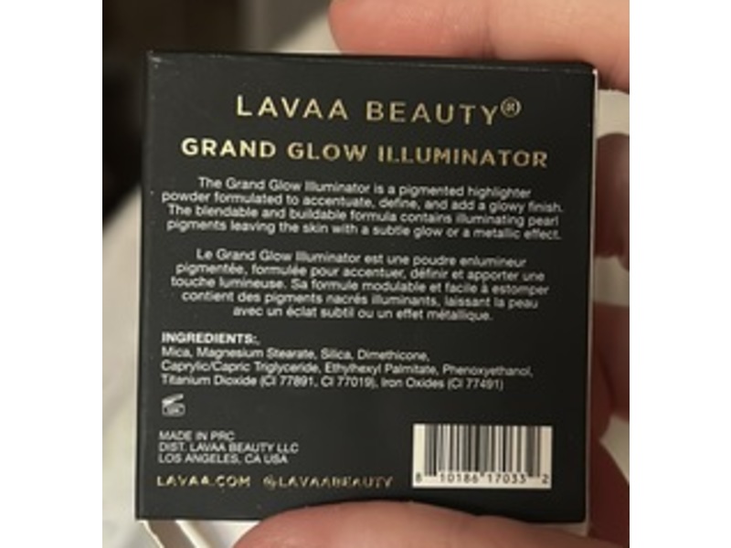 Lavaa Beauty Grand Glow Illuminator Pressed Highlighter Powder, Pearl, 0.12 oz/3.5 g