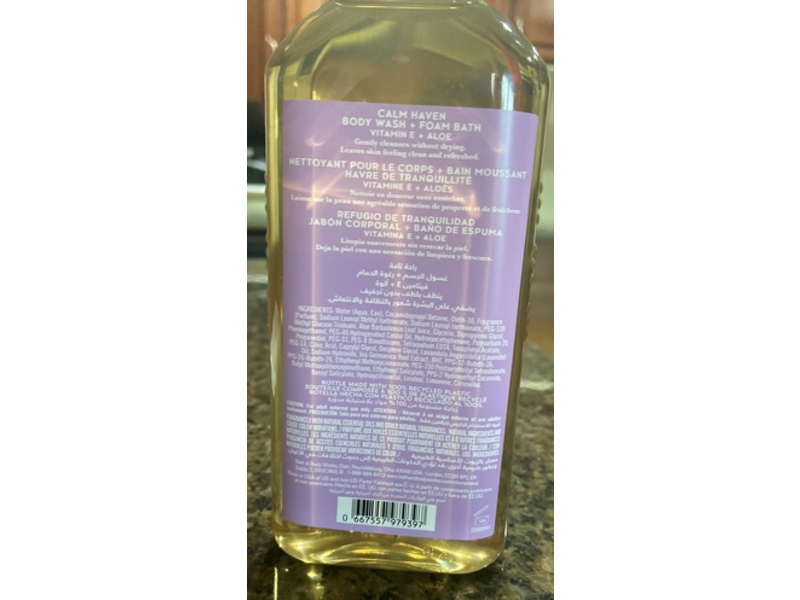 Bath & Body Works Calm Haven Body Wash & Foam Bath, Lavender Iris, 10 fl oz/295 mL