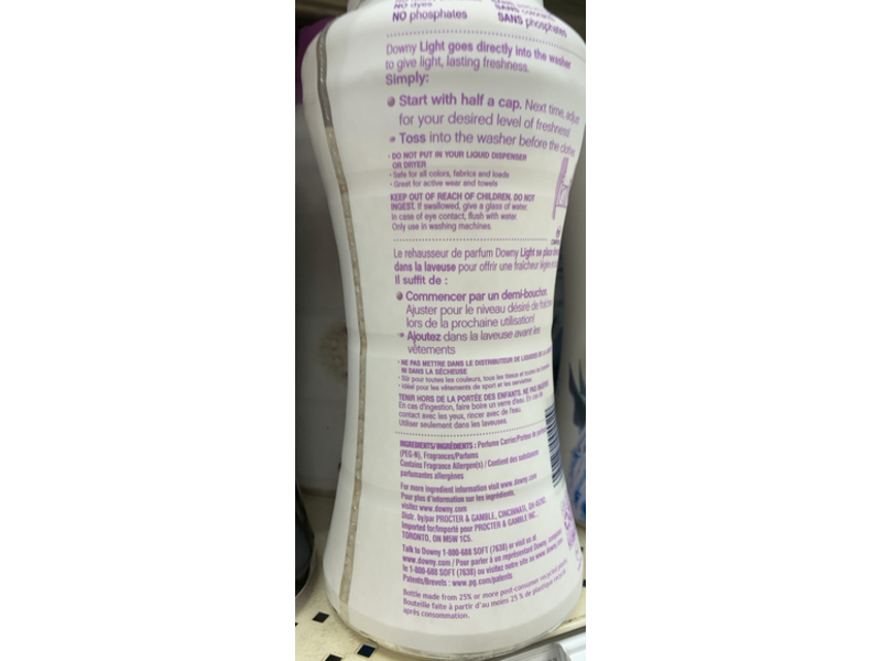 Downy Light Laundry In Wash Scent Booster, White Lavender, 26.5 oz/725 g