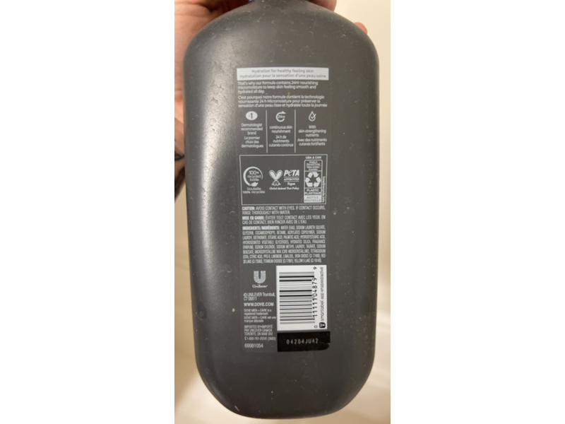 Dove Men + Care Exfoliating Deep Clean Body + Face Wash, 30 fl oz/887 mL, 3 Count