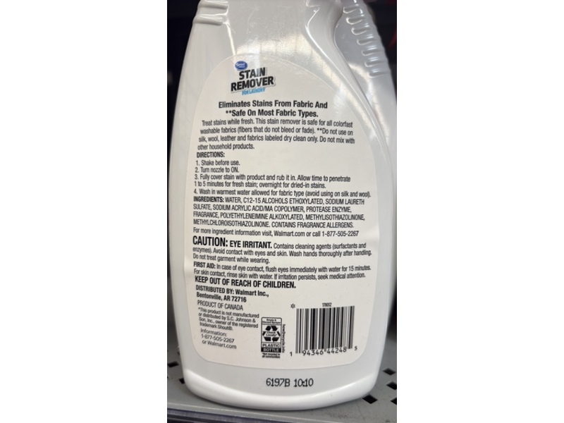 Great Value Laundry Stain Remover, 22 fl oz/650.6 mL