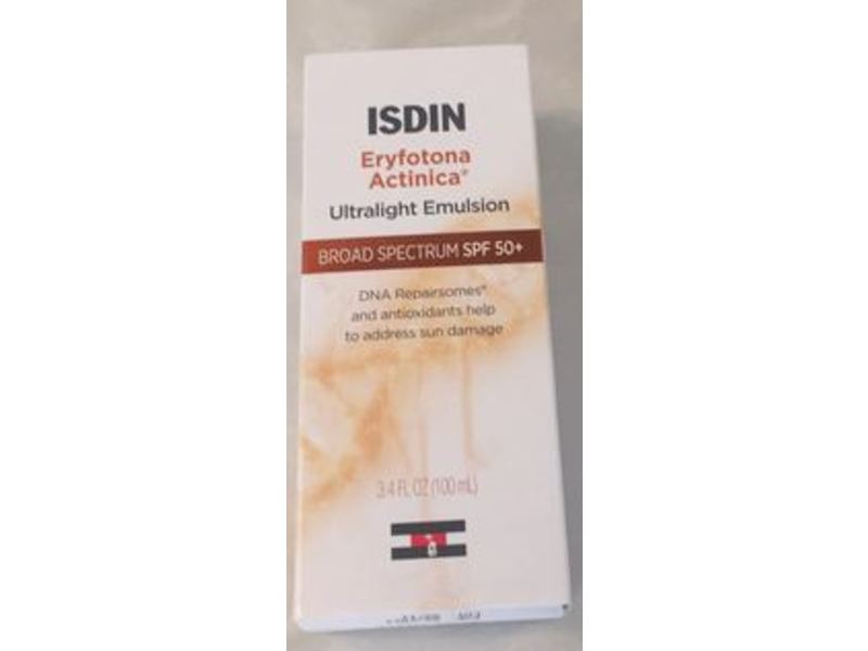 Isdin Eryfotona Actinica, Ultralight Emulsion, SPF 50+, 3.4 fl oz/100 mL