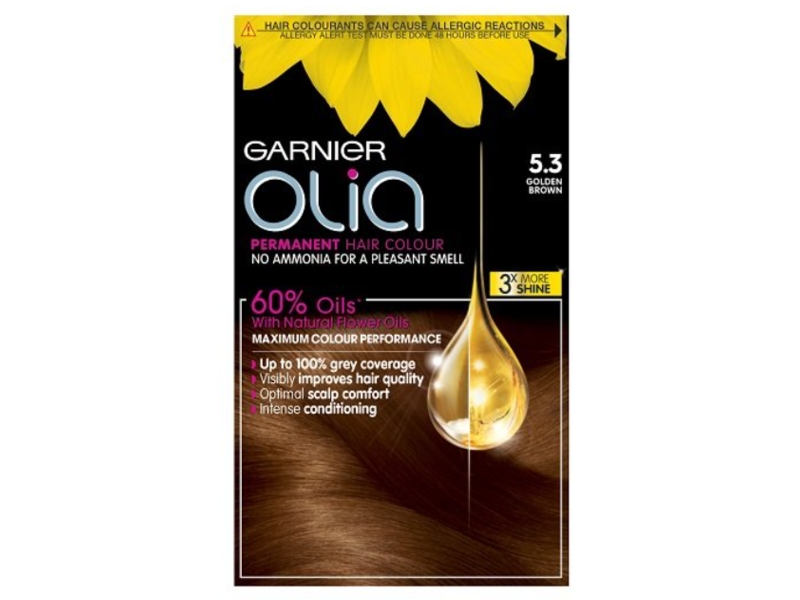 Garnier Olia Permanent Hair Colour, 5.3 Golden Brown