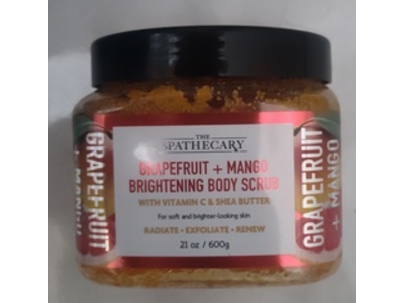 The Spathecary Brightening Body Scrub, Grapefruit + Mango, Vitamin C & Shea Butter, 21 oz/600 g