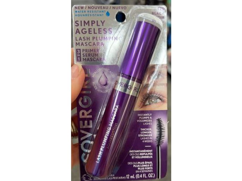 Covergirl Simply Ageless Lash Plumping Mascara, Black Noir, 0.4 fl oz/12 mL