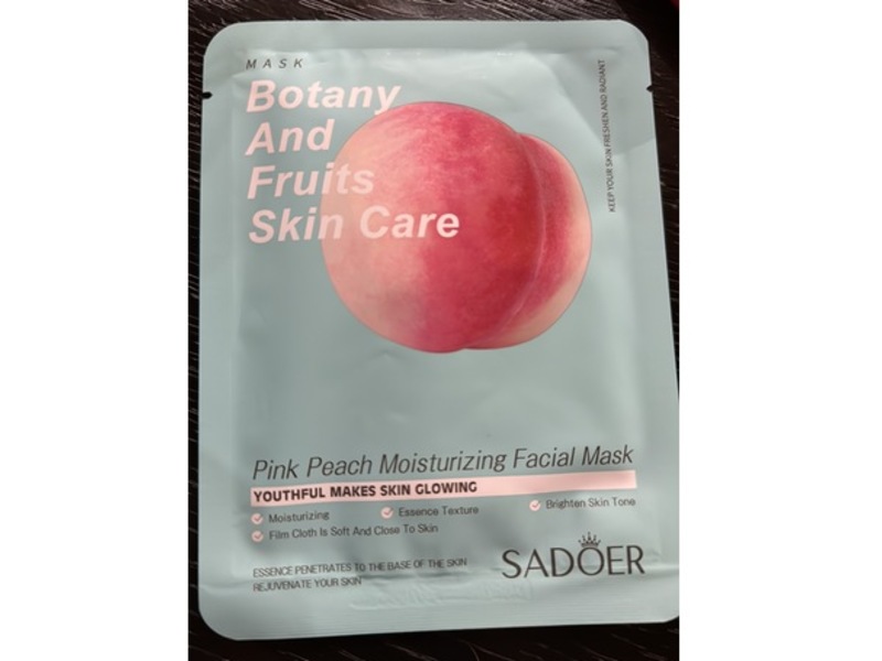Sadoer Moisturizing Facial Mask, Pink Peach, 25 mL