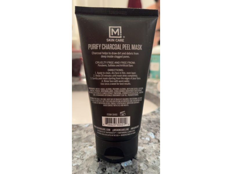 M Skin Care Purify Peel Mask, Charcoal, 4.2 fl oz/125 mL