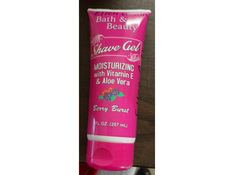 Bath & Beauty Moiturizing Vitamin E & Aloe Vera Shave Gel, Berry Burst, 7 fl oz/207 mL