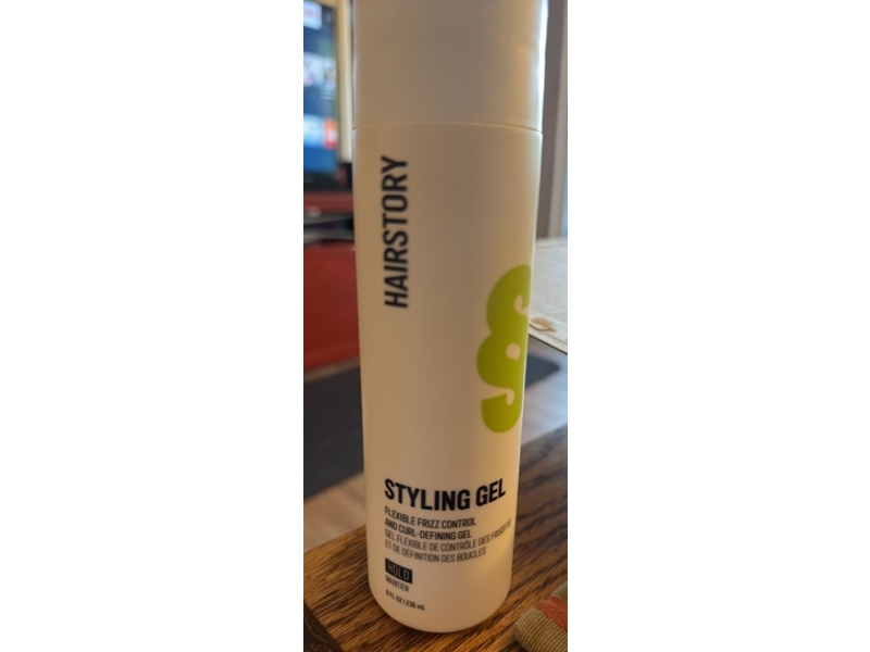 Hairstory Styling Gel Flexible Frizz Control & Curl-Defining Gel, 8 fl oz/236 mL