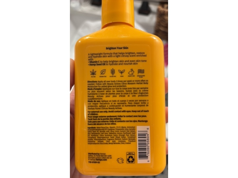 Hempz Herbal Body Serum, Citrus Blossom & Vitamin C, 8.5 fl oz/250 mL
