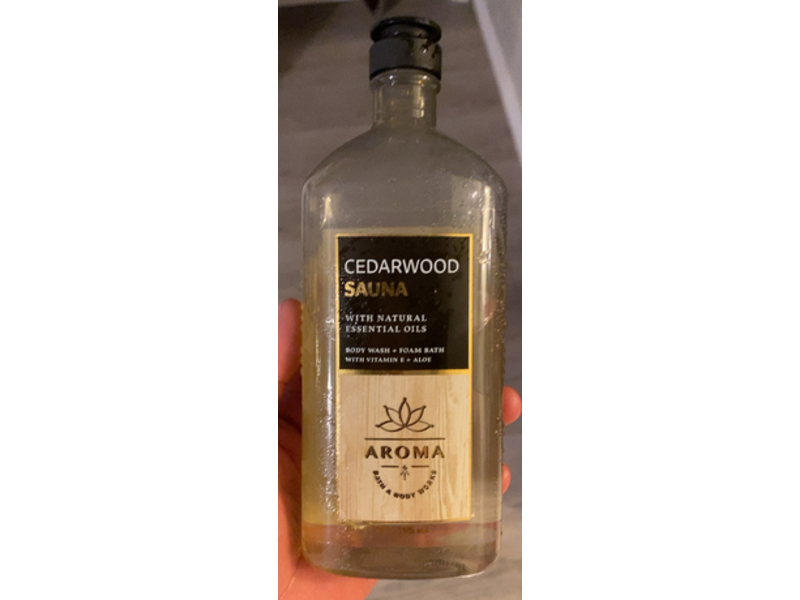 Bath & Body Works Aroma Body Wash + Foam Bath, Cedarwood Sauna,10 fl oz/295 mL