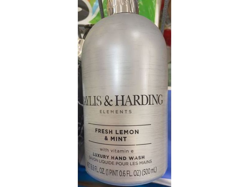 Baylis & Harding Elements Luxury Hand Wash, Fresh Lemon & Mint, 16.9 fl oz/500 ml