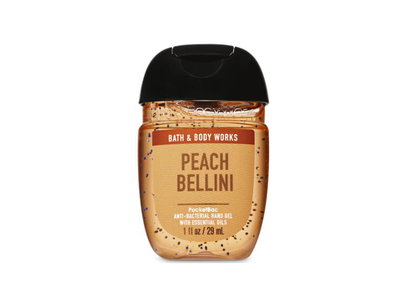 Bath & Body Works Anti-Bacterial Hand Gel, Peach Bellini, 1 fl oz/29 mL