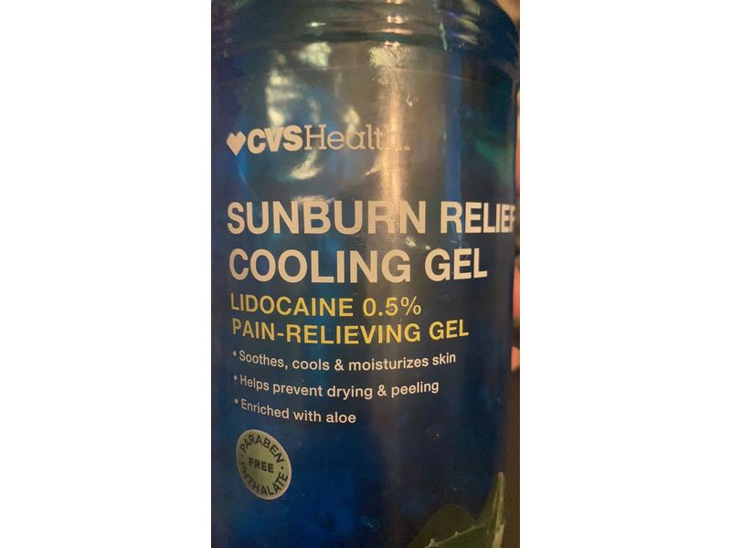 CVS Health Sunburn Relief Cooling Pain Relieving Gel, Lidocaine 0.5%, 20.0 oz/567 g