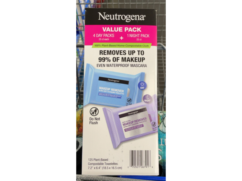 Neutrogena Makeup Remover Ultra - Soft Cleansing Towellettes, Day + Night, 25 Count