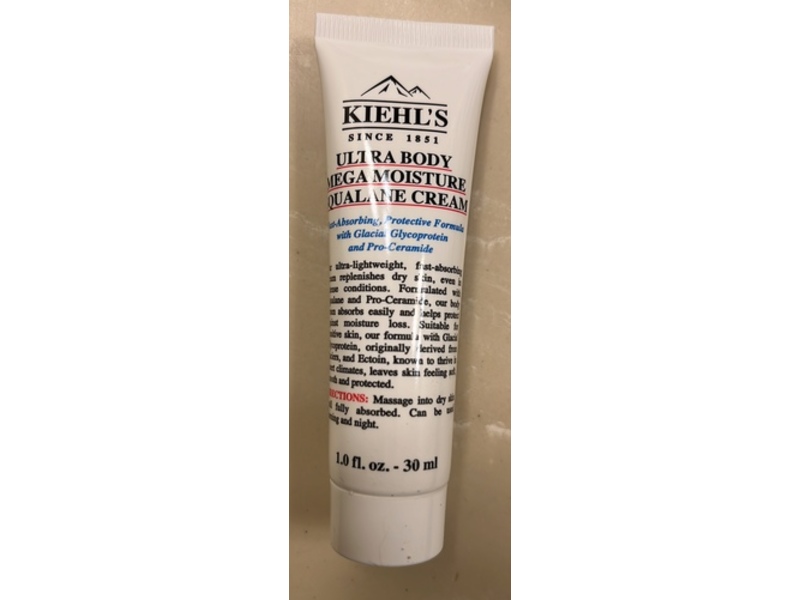 Kiehl's Ultra Body Mega Moisture Squalane Cream, 1 fl oz/30 mL