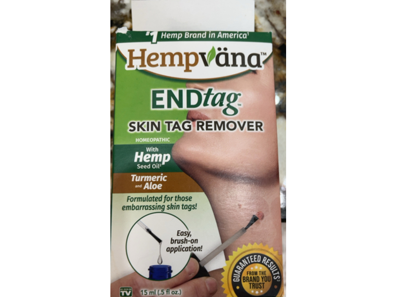 Hempvana Endtag Skin Tag Remover, Hemp Seed Oil, 0.5fl oz/15 mL