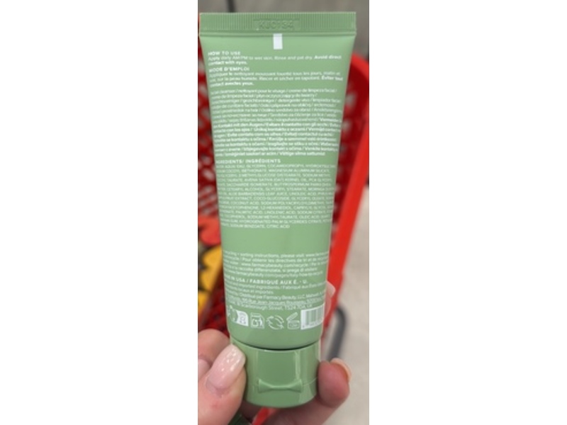 Farmacy Gentle Clean Creamy Cleanser, Moringa + Oats, 1.7 fl oz/50 mL