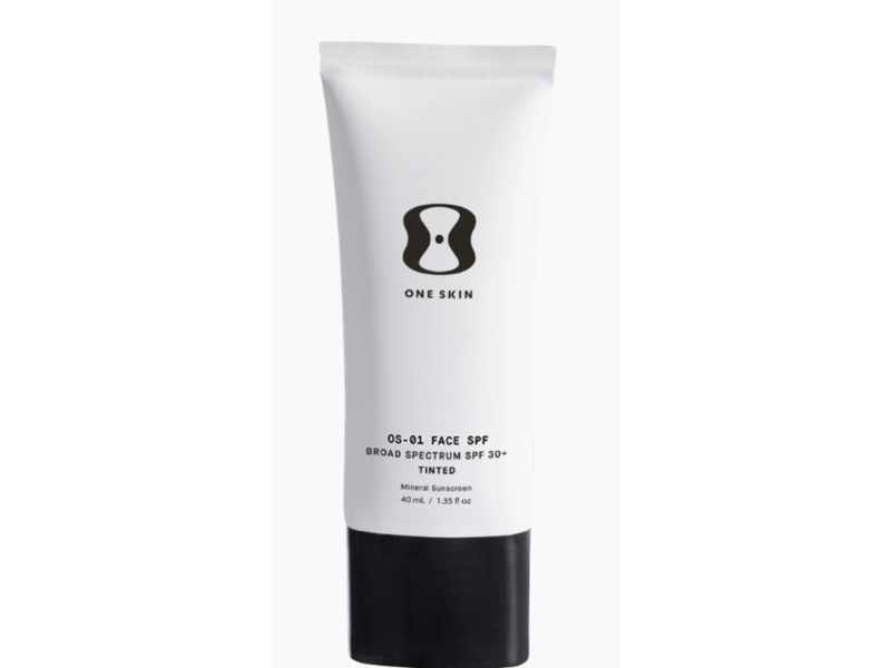 One Skin OS-01 Face Tinted Mineral Sunscreen, Deep, SPF 30+ PA+++, 1.35 fl oz/40 mL