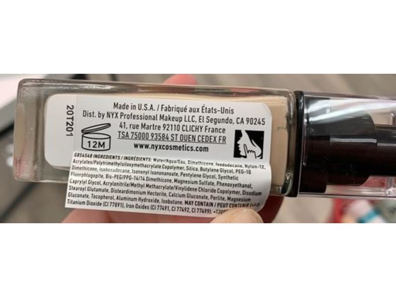 NYX Professional Makeup Can't Stop Won't Stop Foundation, Porcelain, 1 fl oz/30 mL