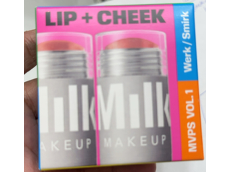 Milk Makeup Lip+Cheek Cream Blush Set, Werk-dusty rose & Smirk-dusty rose shimmer, 0.21 oz/6 g