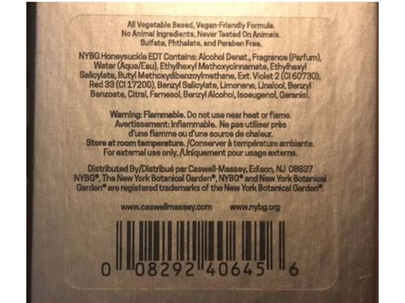 Caswell-Massey Honeysuckle Eau De Toilette, 1.7 fl oz/50 mL