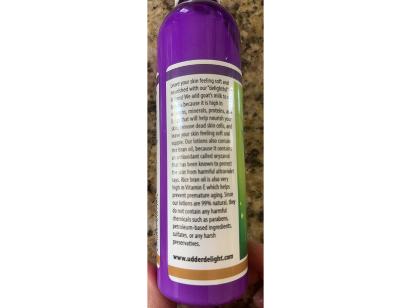 Udder Delight Goat Milk Lotion, Amber, 8 fl oz/240 mL