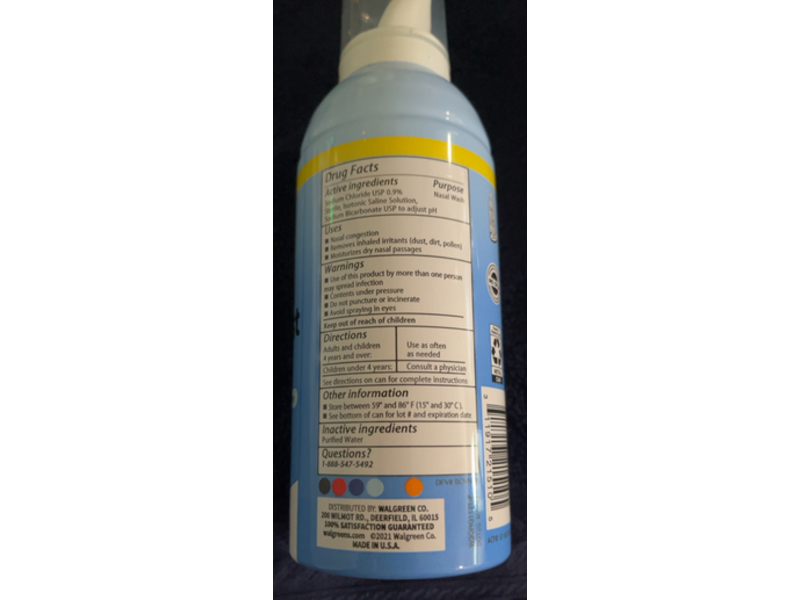 Walgreens Nasal Saline Mist, 7.5 oz/213 g