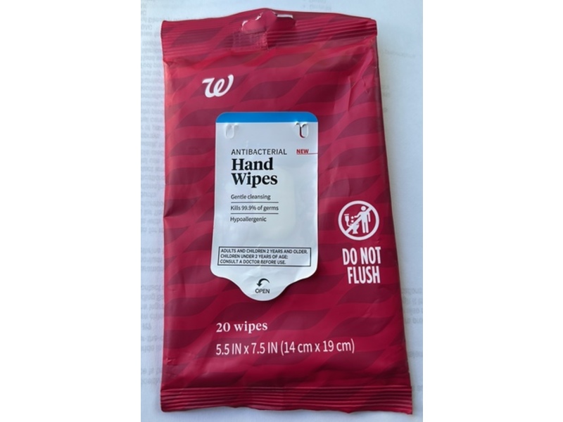 Walgreens Antibacterial Hand Wipes, 20 Count