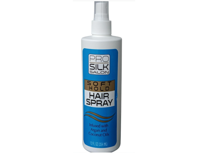 Pro Silk Salon Hair Spray, Soft Hold, Argan And Coconut Oils, 12 fl oz/354 mL