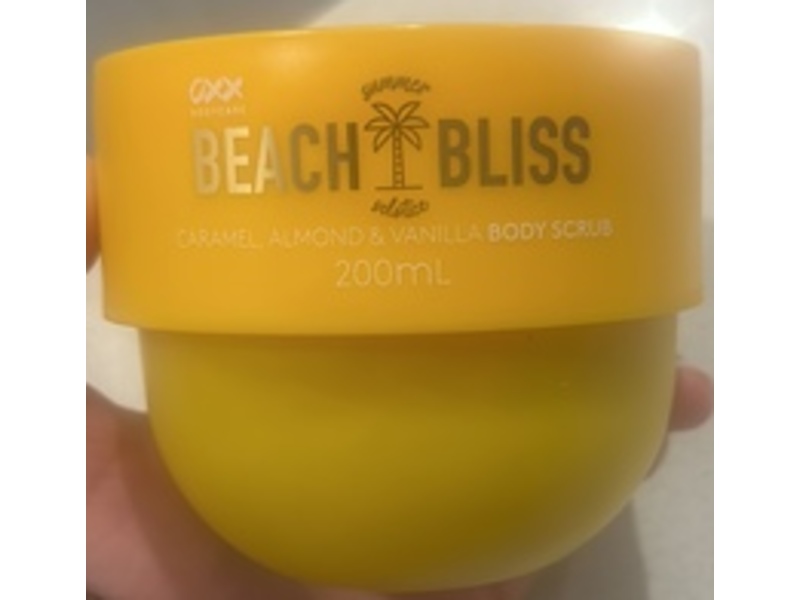 OXX Bodycare Beach Bliss Summer Solstice Body Scrub, Caramel, Almond & Vanilla, 200 mL
