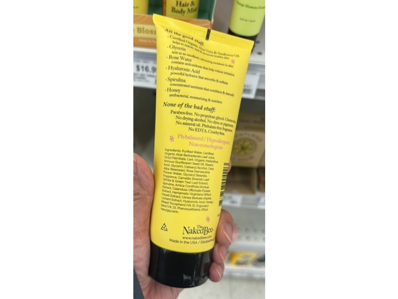 The Naked Bee Moisturizing Hand & Body Lotion, Vanilla Rose & Honey, 6.7 fl oz/198 mL