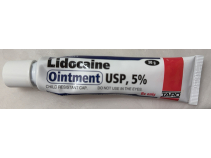 Lidocaine Ointment USP, 5%, 30 g, Taro (RX)