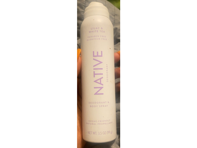 Native Deodorant & Body Spray, Lilac & White Tea, 3.5 oz/99 g