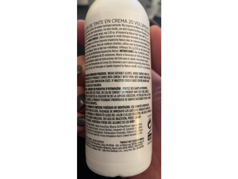 Ion Inspired By Nature Color Creme Developer, 20 Volume, 3 fl oz/88.7 mL