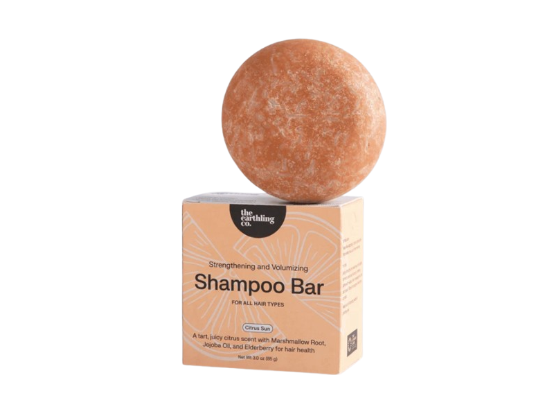 the Earthling Co. Strengthening & Volumizing Shampoo Bar, Citrus Sun, 3 oz/85 g