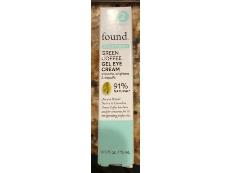 Found Brightening Gel Eye Cream, Green Coffee, 0.5 fl oz/15 mL