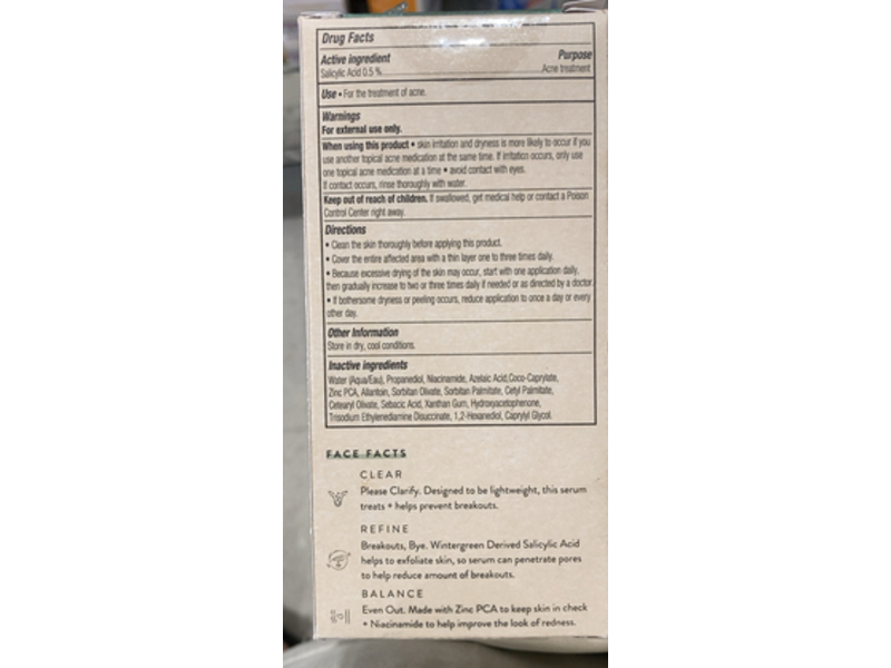 Honest Beauty In The Clear Acne Serum, All Clear, 1 fl oz/30 mL