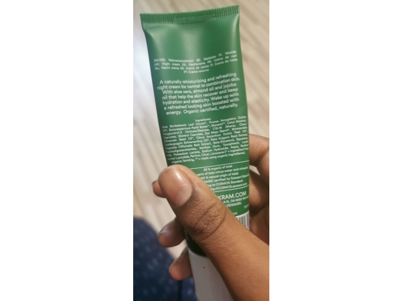 Urtekram Blown Away Moisturising Night Cream, Wild Lemongrass, 50 mL