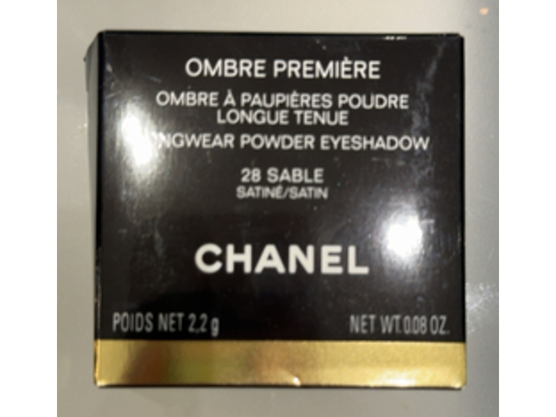 Chanel Ombre Premiere Longwear Powder Eyeshadow, 28 Sable, 0.08 oz/2.2 g