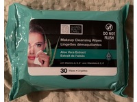 Global Beauty Care MakeUp Cleansing Wipes, Aloe Vera Extract, 30 Count - thumbnail 2