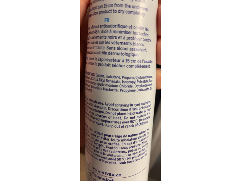 Nivea 5 - In - 1 Black & White Invisible 48H Anti - Perspirant Protection Dry Spray, White Blossom, 150 mL