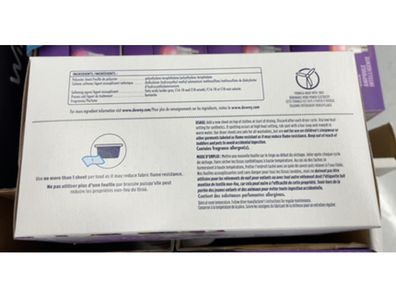 Downy Light Mega Dryer Sheet, White Lavender, 80 Count